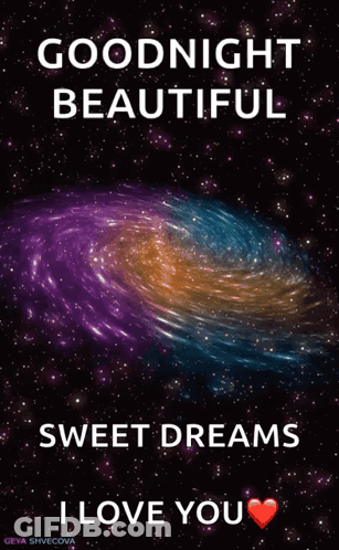 Two Purple Hearts Good Night Sweet Dreams Much Love GIF