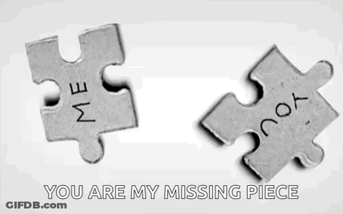 Two Puzzle Pieces You Are My Missing Piece GIF