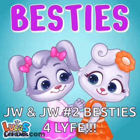 Two Rabbits Besties JW 4 Lyfe GIF