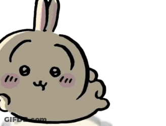 Two Rabbits With Blue Bows Scaraine GIF