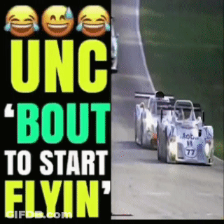 Two Race Cars Bout To Start Flyin GIF