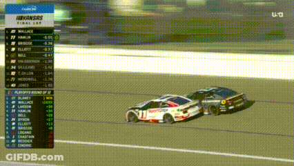 Two Race Cars On Track GIF