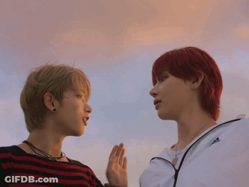 Two Red-Haired Men Standing GIF