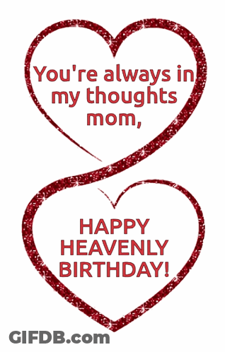 Two Red Hearts Youre Always In My Thoughts Mom GIF