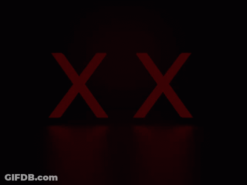 Two Red Xs On Dark Red Background GIF