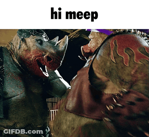 Two Rhinos Saying Hi Meep GIF