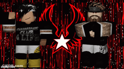 Two Roblox Characters Club 4 Life GIF