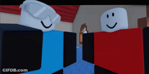 Two Roblox Characters One With Goggles One In Red Shirt GIF