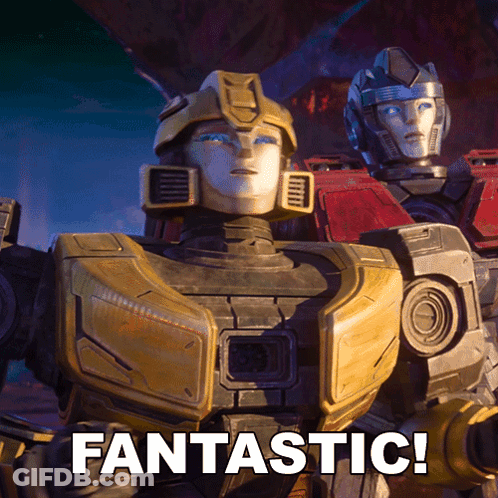 Two Robots Saying Fantastic GIF