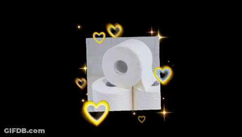 Two Rolls Of Toilet Paper Stacked GIF