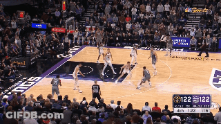 Two Sacramento Basketball Players Sitting At Table GIF