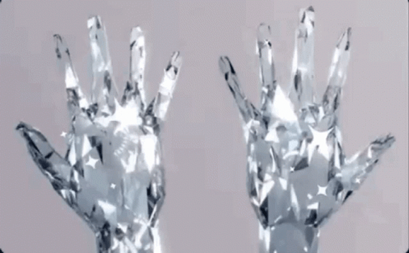Two Shining Diamond Hands GIF