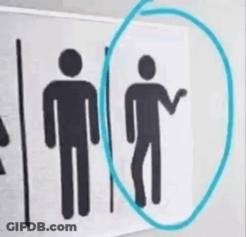 Two Silhouettes Of Men Standing Together GIF