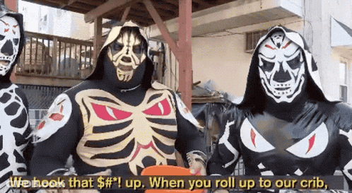 Two Skeletons Saying We Hook That Up When You Roll Up GIF