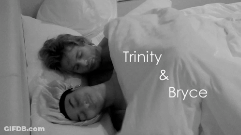Two Sleeping People Blanket Black White Trinity Bryce GIF