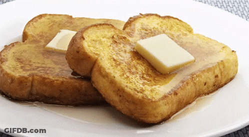 Two Slices French Toast With Syrup GIF