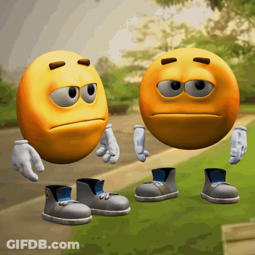 Two Smiley Faces Next To Each Other GIF