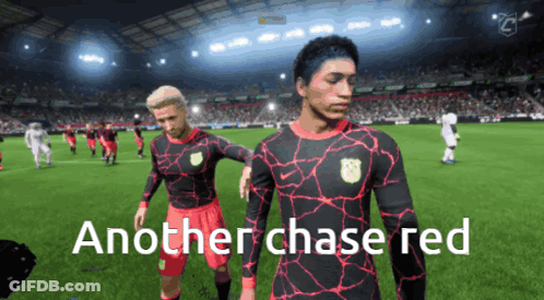 Two Soccer Players Another Chase Red GIF