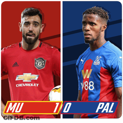 Two Soccer Players Are Standing Next To Each Other With The Score Mu 1-0 Pal GIF