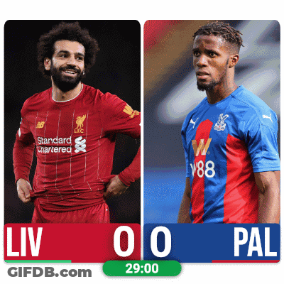 Two Soccer Players Are Standing Next To Each Other With The Score Of 0 To 0 GIF