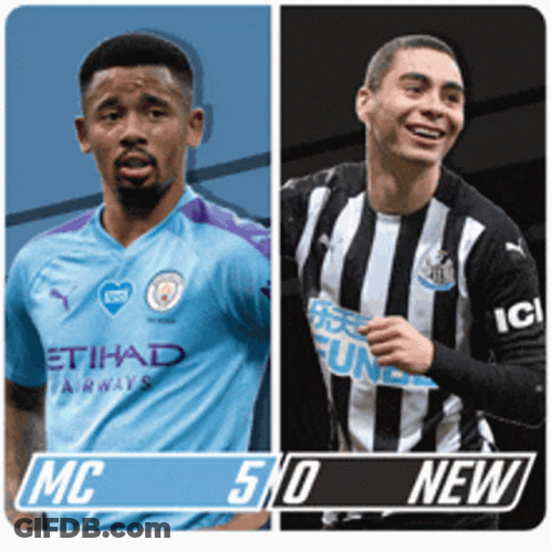 Two Soccer Players Are Standing Next To Each Other With The Words Mc 5 0 New On The Bottom GIF