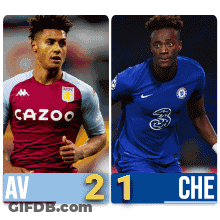 Two Soccer Players AV And CHE GIF