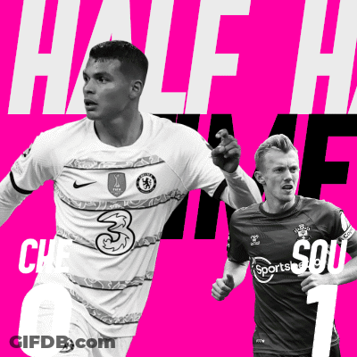 Two Soccer Players Half Time Pink Background GIF