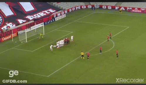 Two Soccer Players Hugging GIF