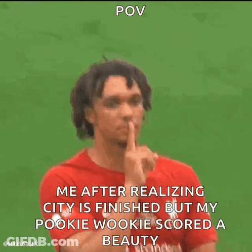 Two Soccer Players Hugging On Field With POV GIF