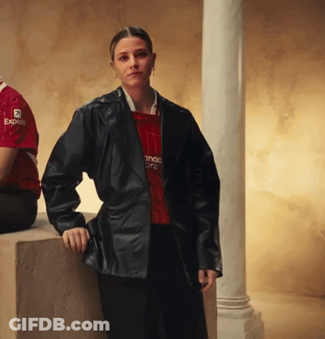 Two Soccer Players Hugging POV GIF