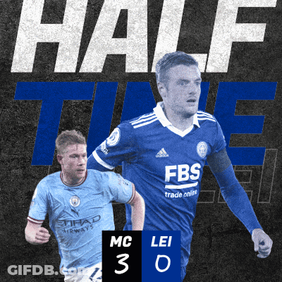 Two Soccer Players In Blue Jerseys With Fbs Trade GIF