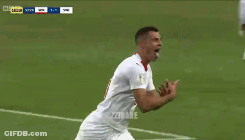 Two Soccer Players In Emirates Fly Better Jerseys Talking To Referee GIF