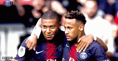 Two Soccer Players In Fly Emirates Jerseys GIF
