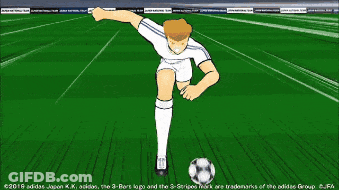 Two Soccer Players In Stadium With FIFA Sign GIF