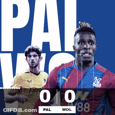 Two Soccer Players On A Blue Background With The Word Pal GIF