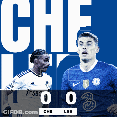 Two Soccer Players On A Blue Background With The Words Che And Lee On The Bottom GIF