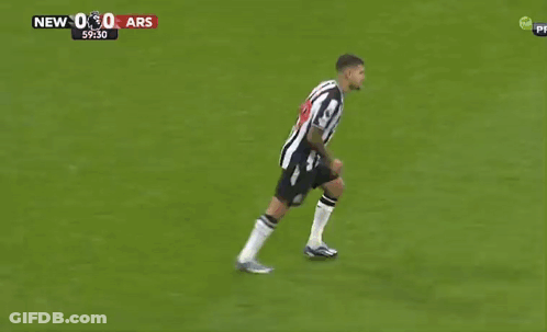 Two Soccer Players On A Field With A Score Of 0-0 GIF