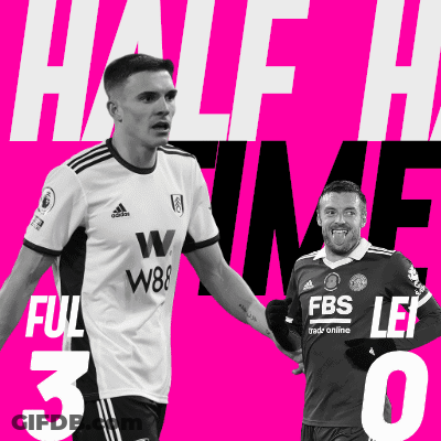 Two Soccer Players On A Pink Background With The Words Half Time 30 On The Bottom GIF