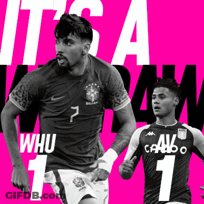 Two Soccer Players On A Pink Background With The Words " It 'S A Who 1 " GIF