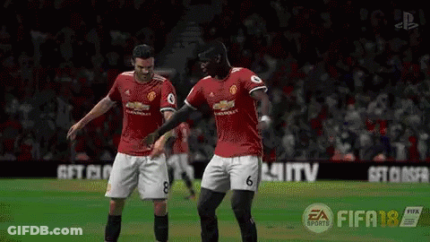 Two Soccer Players On Field GIF