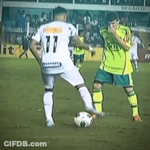 Two Soccer Players On Field GIF