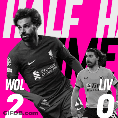 Two Soccer Players On Pink Background Half Time GIF
