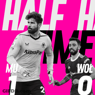 Two Soccer Players On Pink Half Time GIF