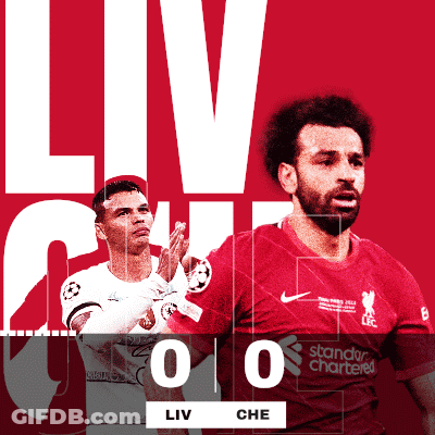 Two Soccer Players On Red Background Liv GIF