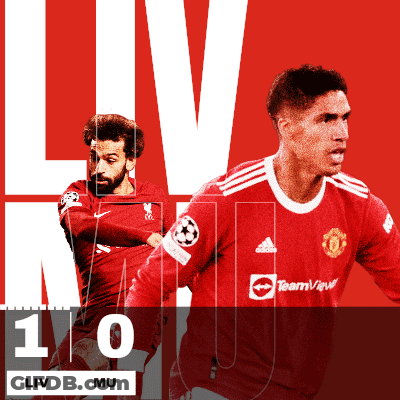 Two Soccer Players On Red Background With Liv GIF