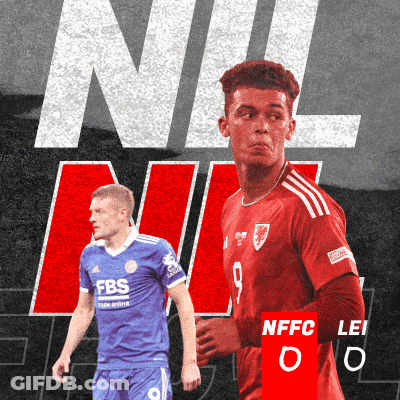 Two Soccer Players One In A Blue Fbs Jersey And One In A Red Nbfc Jersey GIF