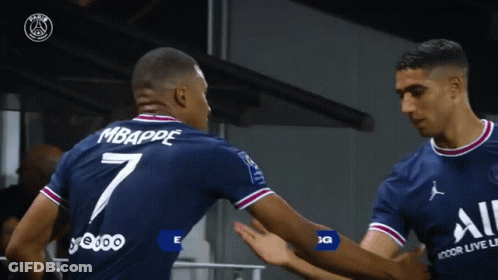 Two Soccer Players One Of Whom Is Wearing The Number 7 GIF