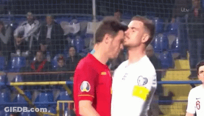 Two Soccer Players One Wearing JCG Jersey GIF