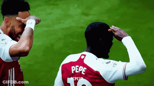 Two Soccer Players One Wearing Pepe Jersey GIF