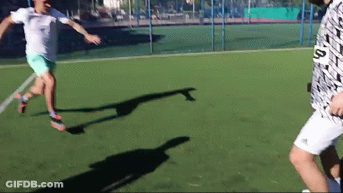 Two Soccer Players One With Letter S Shirt GIF